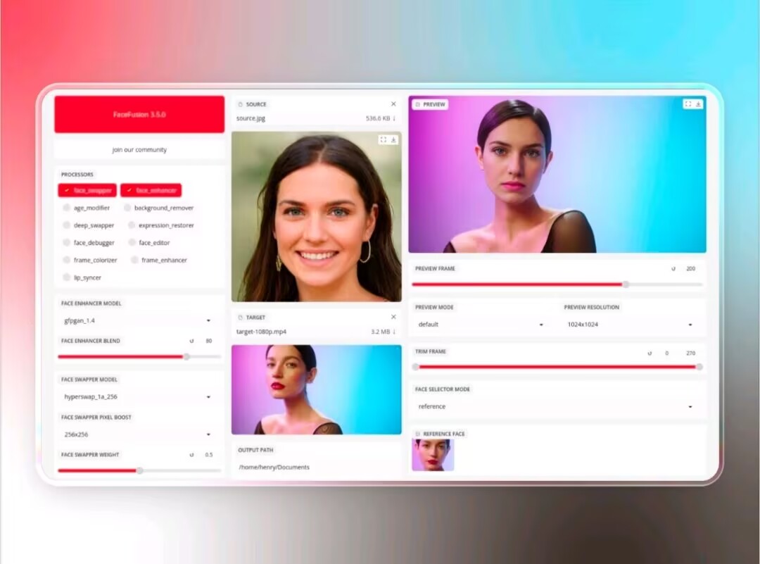 Face Fusion V3.1.1版本【16.1G】|开源AI换脸神器 高清换脸